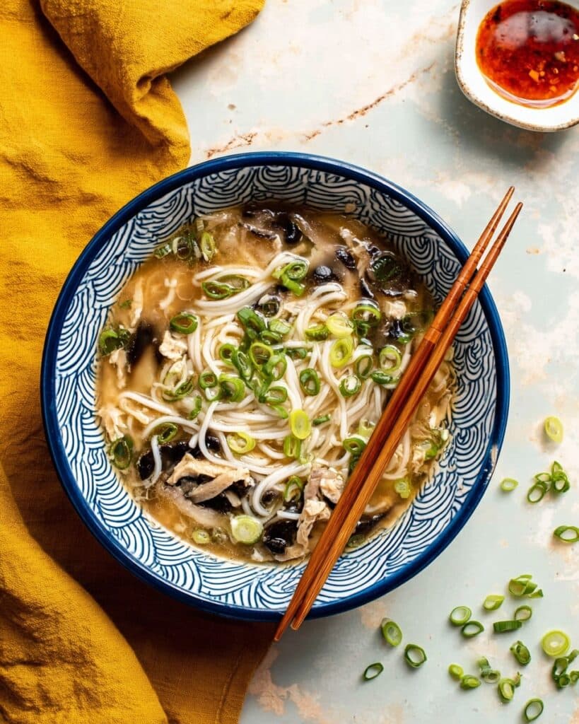 Egg Drop Noodle Soup with Shiitake Mushrooms Recipe