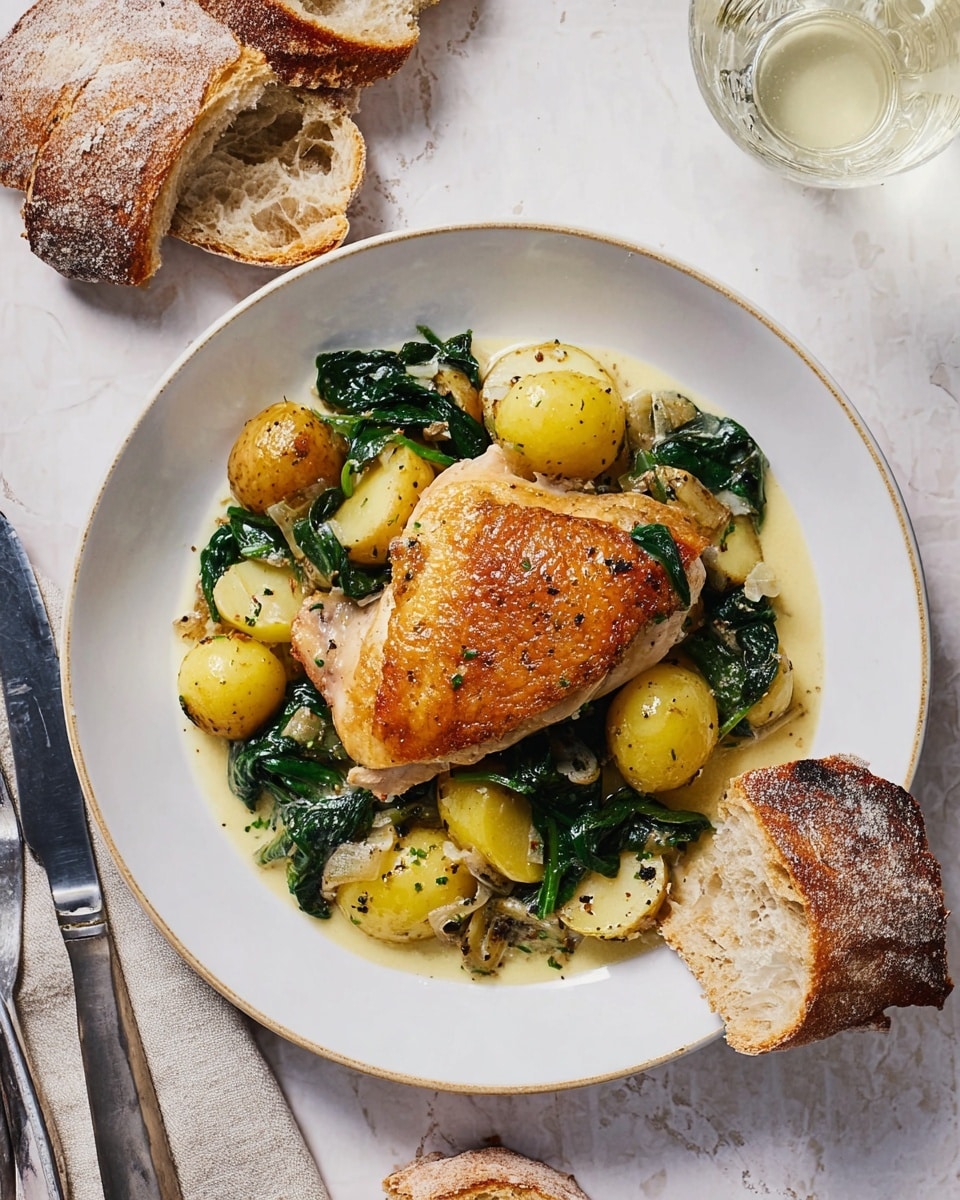 Chicken and Potatoes with Garlic Parmesan Cream Sauce Recipe