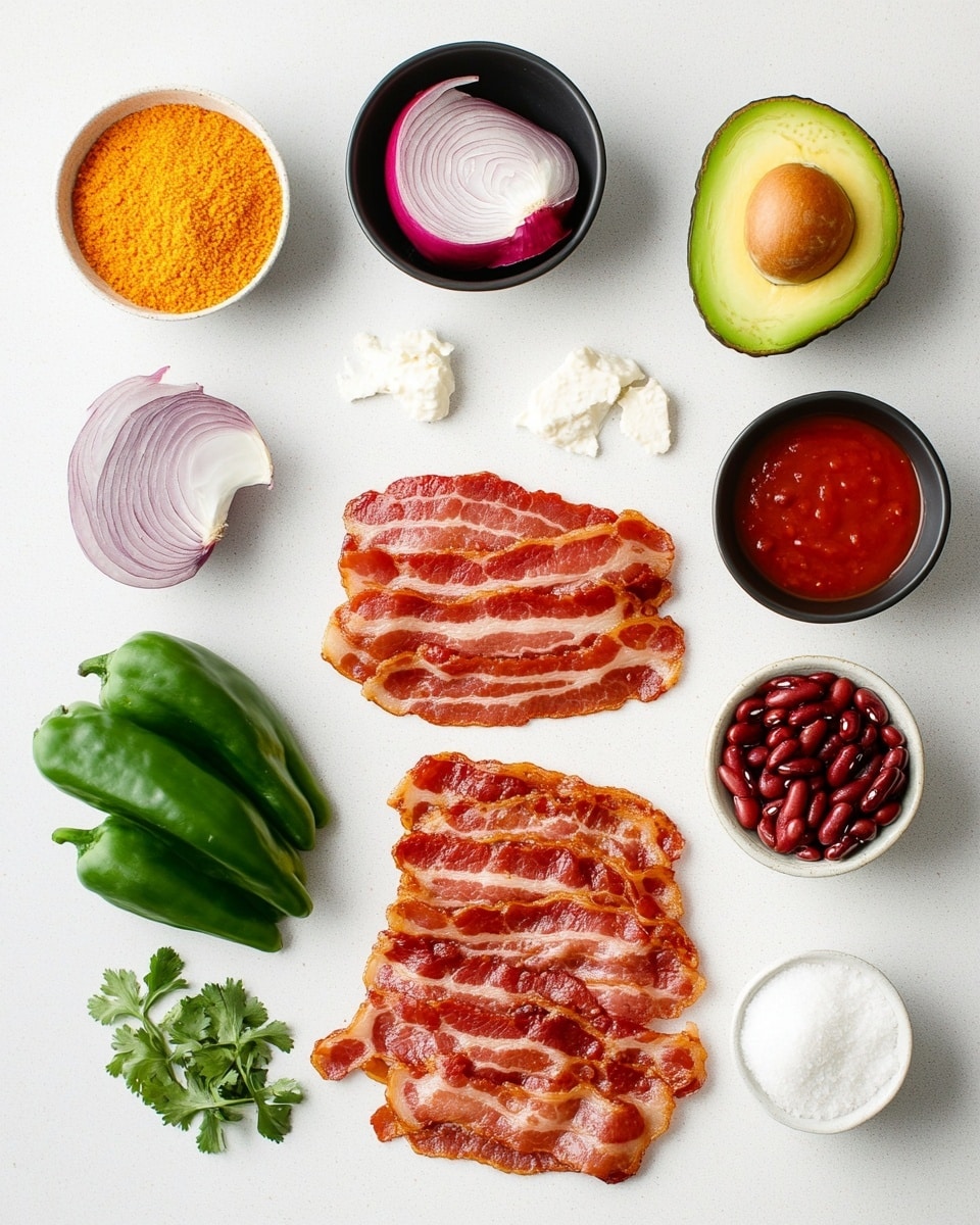 A white pot filled with thick chili, showing layers of dark red beans, chunks of red and orange bell peppers, and browned ground meat in a rich, deep red sauce with a slightly oily texture on top; a black spoon with a light wooden handle rests inside the pot on the right side, all placed on a white marbled surface photo taken with an iphone --ar 4:5 --v 7
