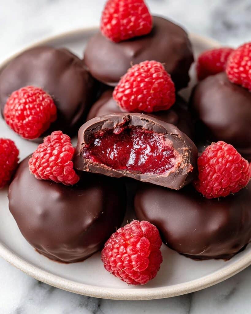 Raspberry Filled Chocolate Bites Recipe