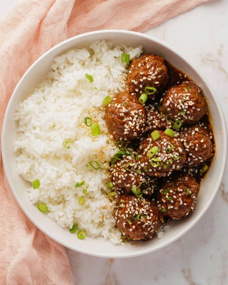 Sweet & Spicy Korean BBQ Meatballs Recipe