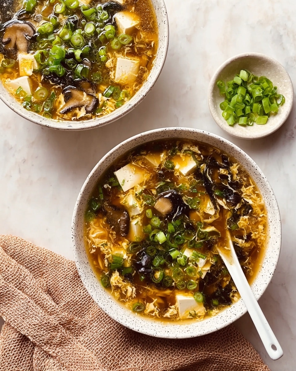 Hot and Sour Chicken and Mushroom Soup Recipe