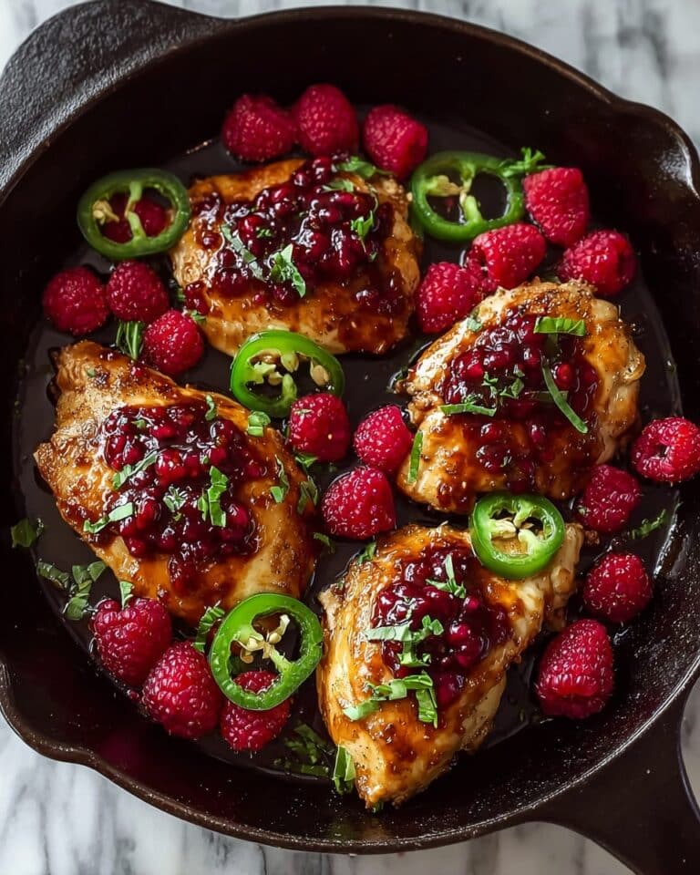 Sweet and Spicy Jalapeno Raspberry Chicken in Just 25 Minutes Recipe