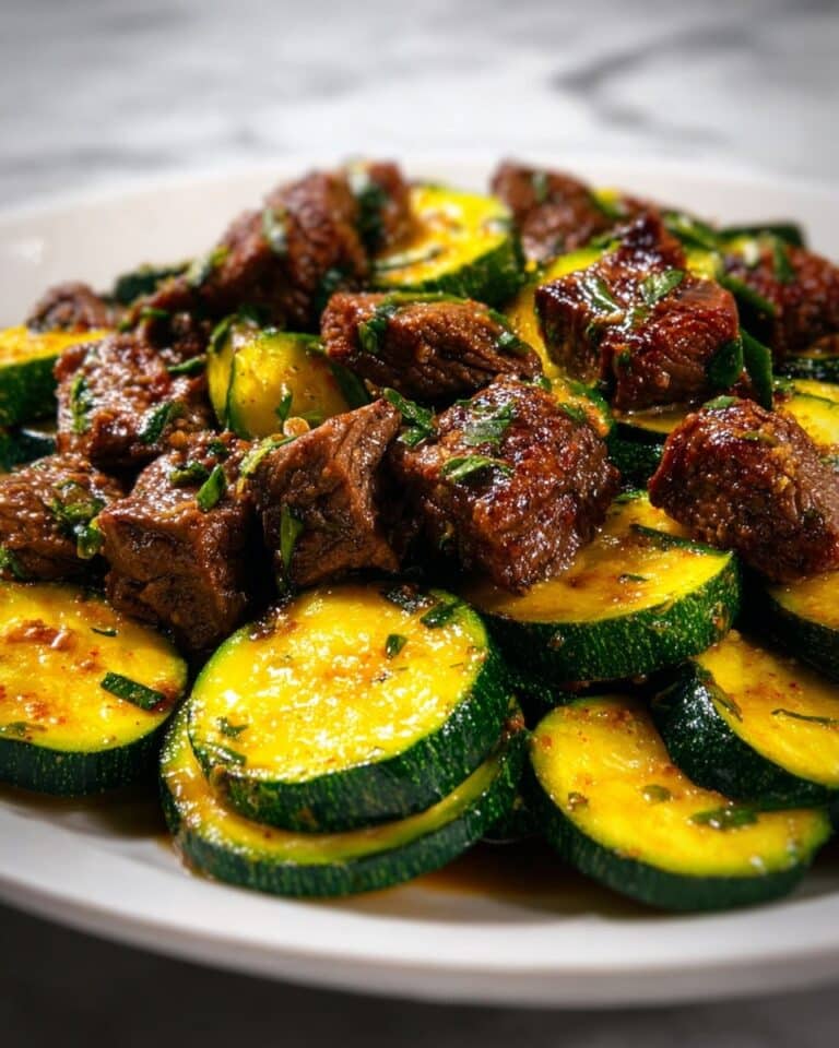 Garlic Butter Steak and Zucchini Bites Recipe