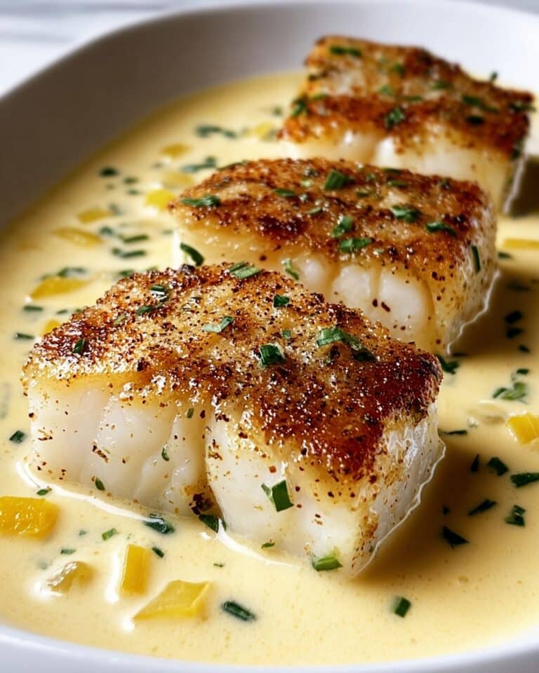 Baked Cod in Coconut Lemon Cream Sauce Recipe