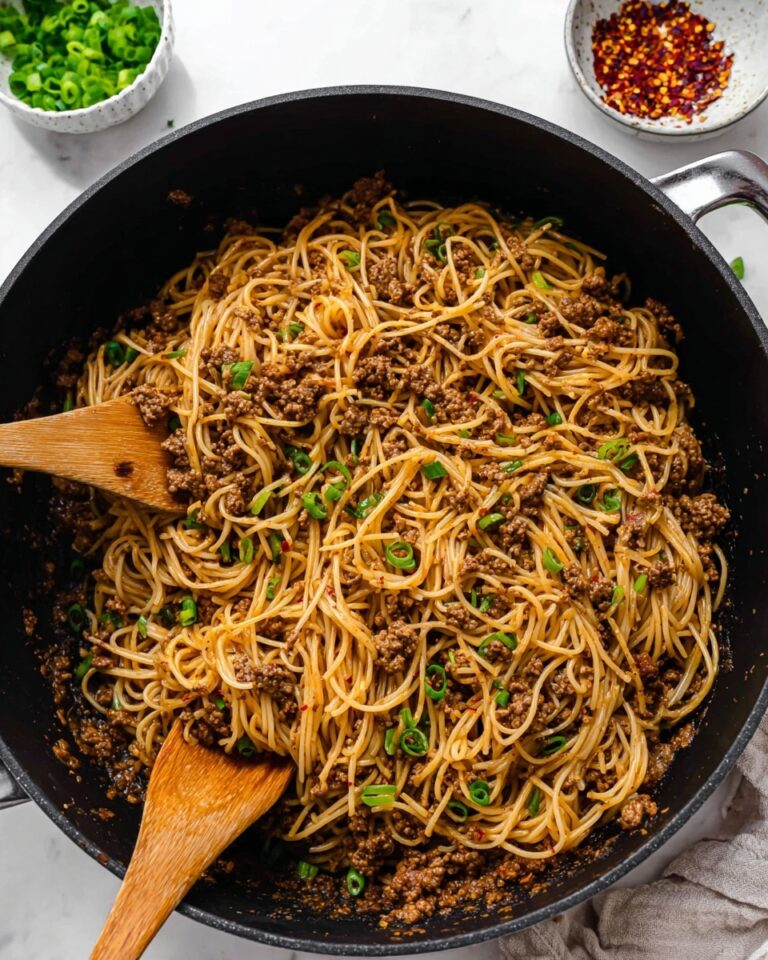 Mongolian Ground Beef and Noodles Recipe