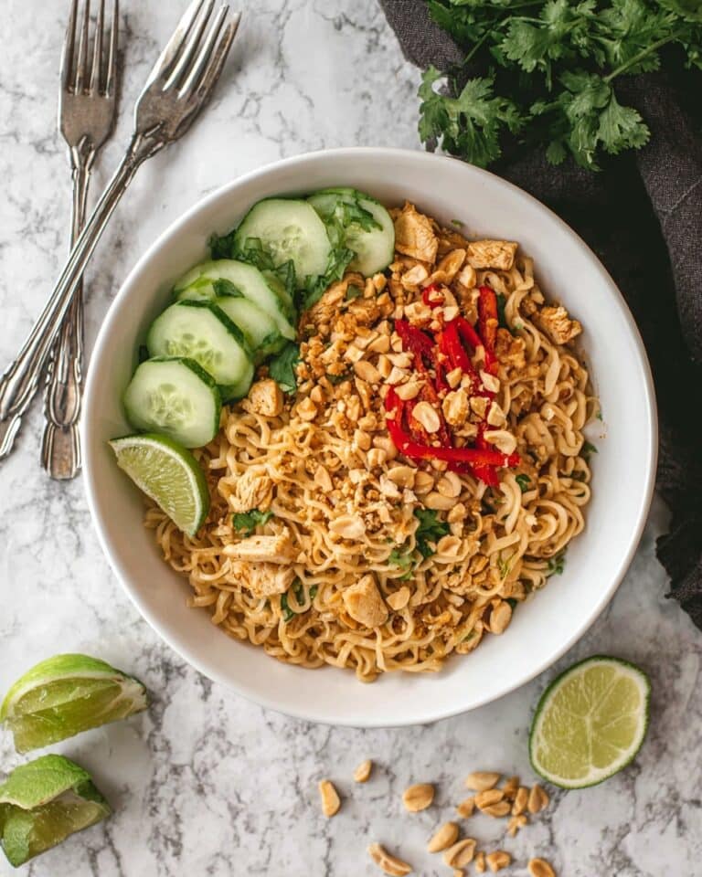 Thai Chicken Peanut Noodles Recipe