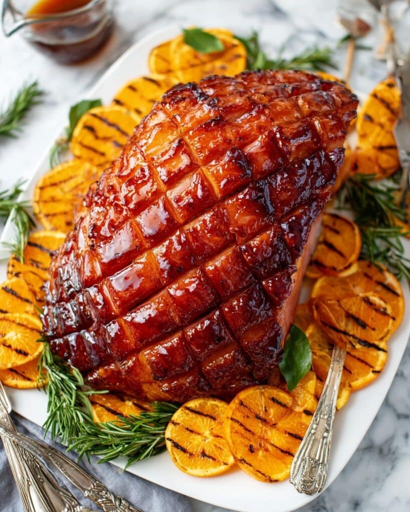 Orange Bourbon Glazed Ham Recipe