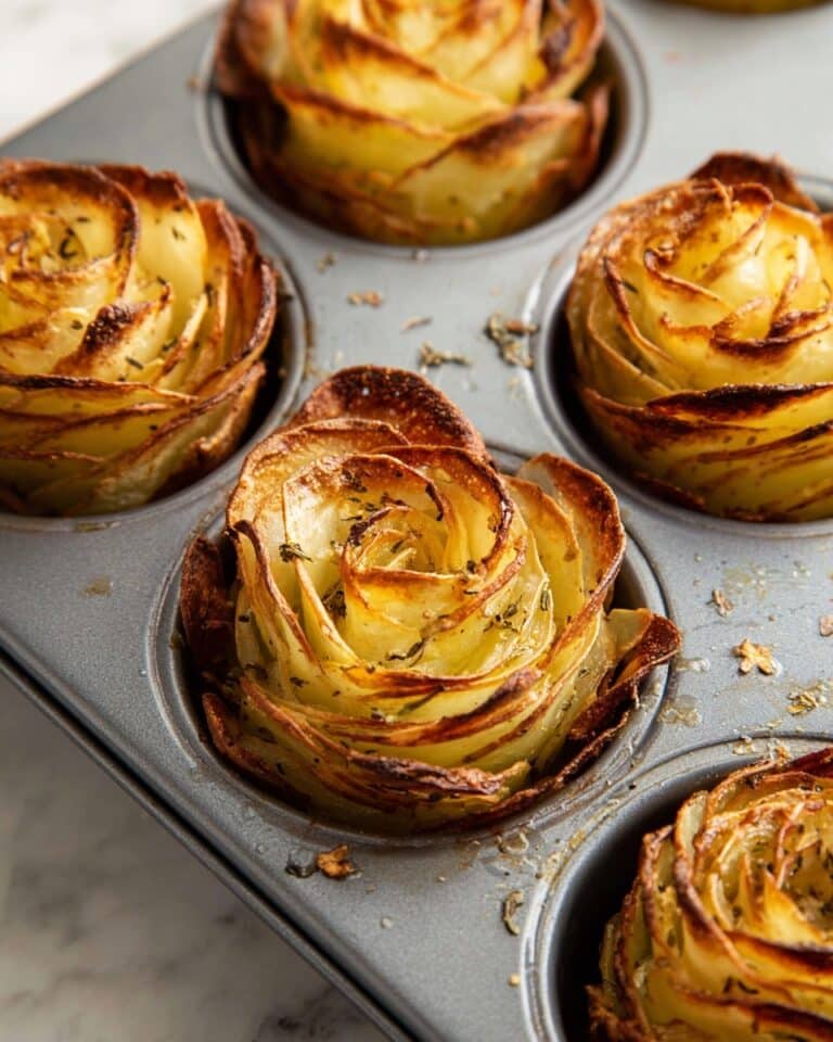 Potato Roses with Bacon, Parmesan, and Rosemary Recipe