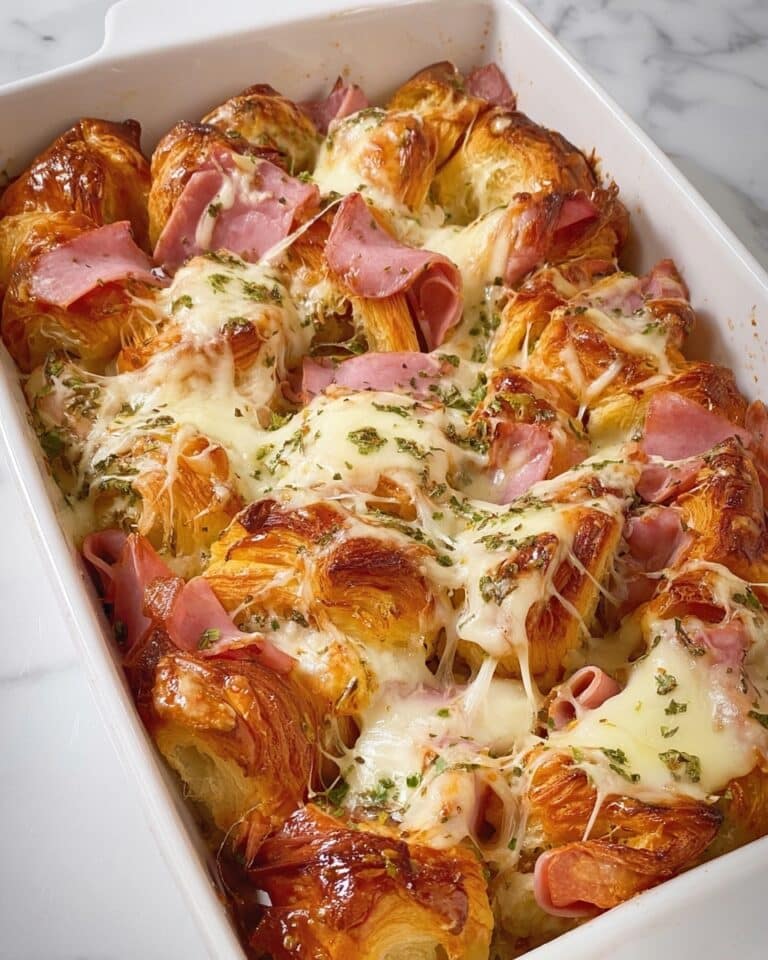 Croissant Bake with Deli Meats, Cheese, and Honey Herb Butter Recipe