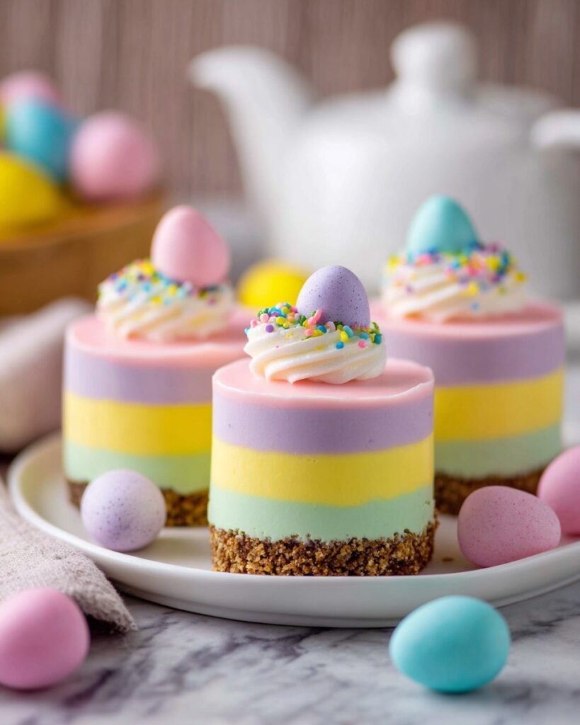 Easter No Bake Mini Cheesecakes Recipe