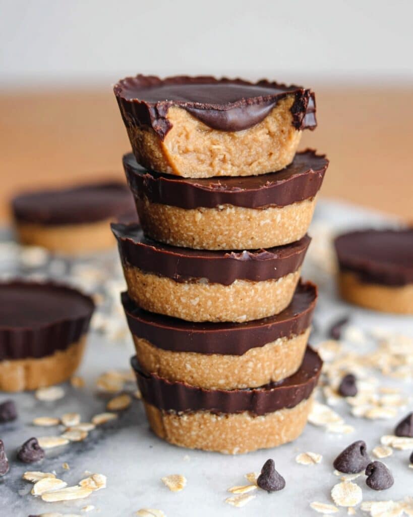 No Bake Peanut Butter Oat Cups Recipe