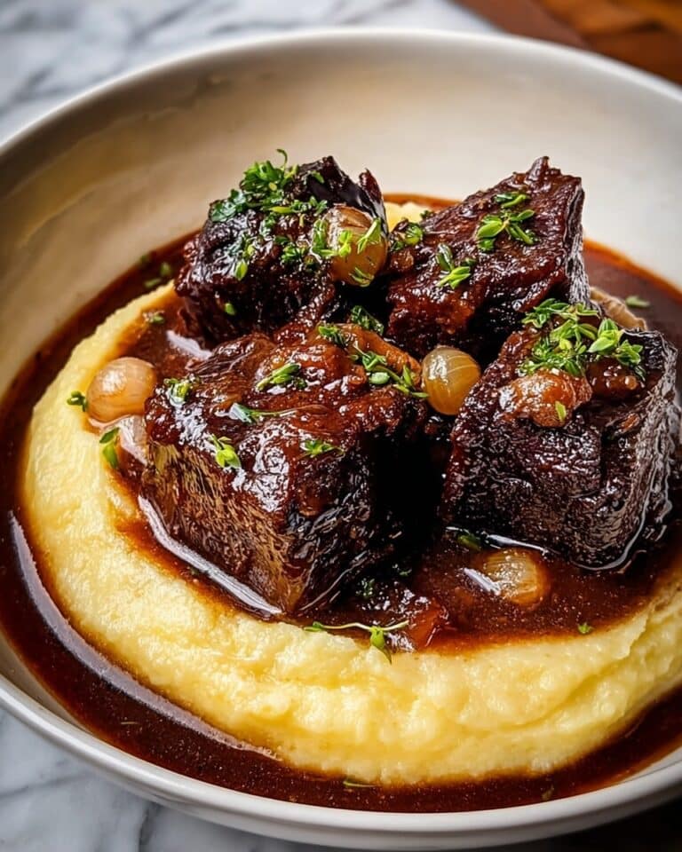 Tender Braised Short Ribs with Garlic Mashed Potatoes Recipe