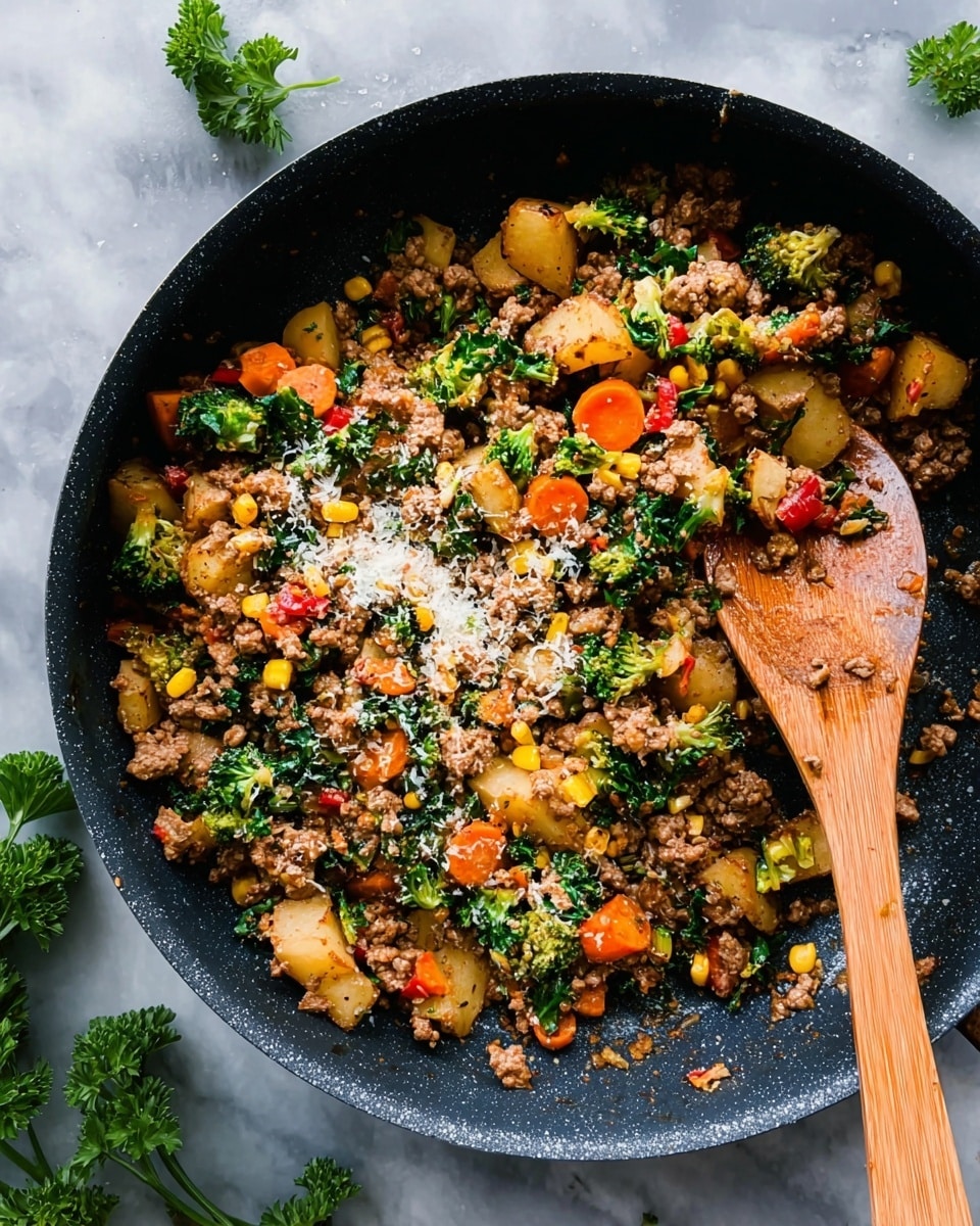 Sausage and Veggie Skillet with Parmesan Recipe