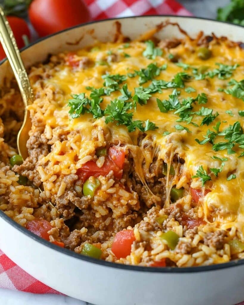 Ground Beef Rice Skillet Recipe
