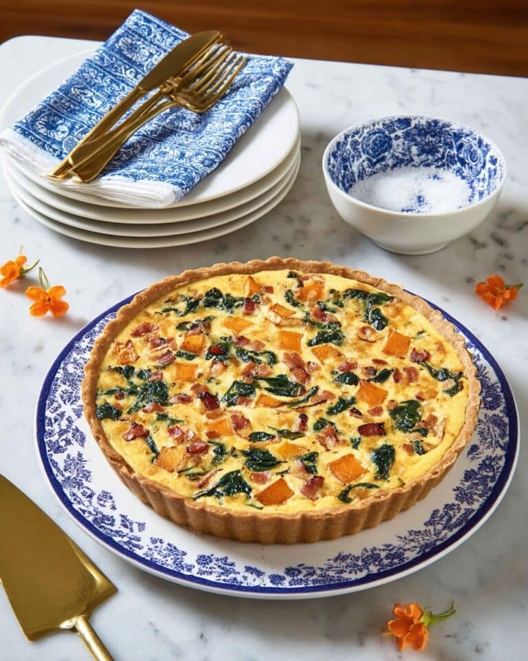 Spinach Butternut Bacon Quiche Recipe