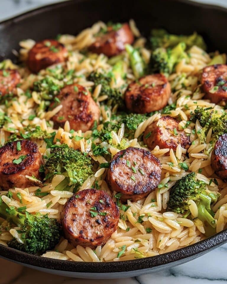Chicken Sausage Broccoli Orzo Recipe