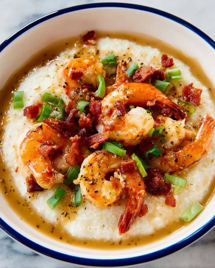 Southern Shrimp and Cheesy Grits with Cajun Seasoning Recipe