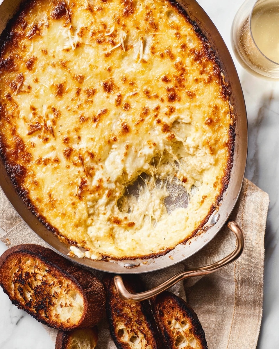 Caramelized Onion Dip with Gruyère and Baguette Slices Recipe