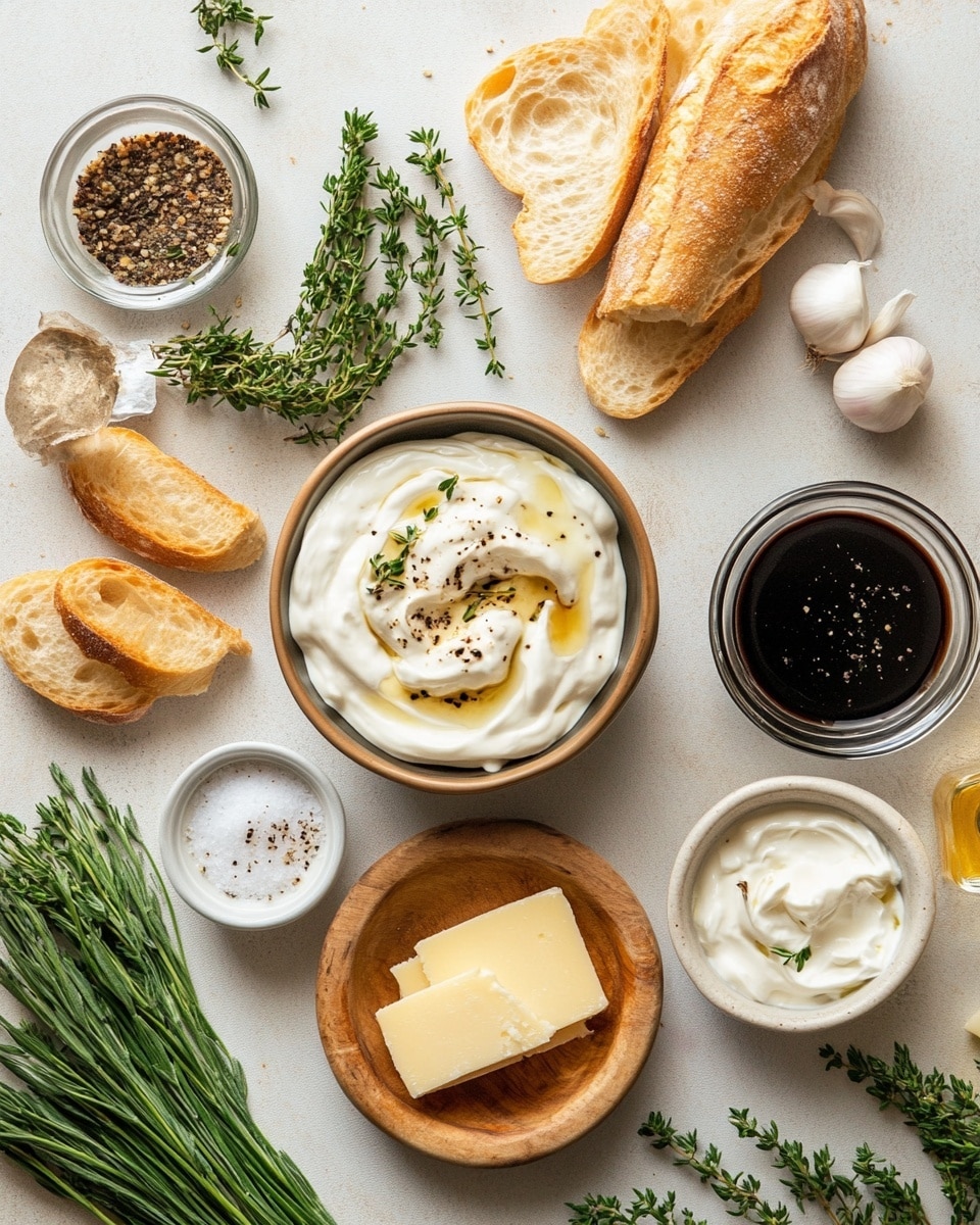 A round pan filled with a single thick layer of golden baked cheese dip that has a bubbly and slightly crisp surface. On top, near the center, there are two toasted slices of bread with dark brown and light golden areas, resting together. The pan is placed on a white marbled surface, and the edges of the dip show a darker, cooked crust along the pan’s sides. photo taken with an iphone --ar 4:5 --v 7
