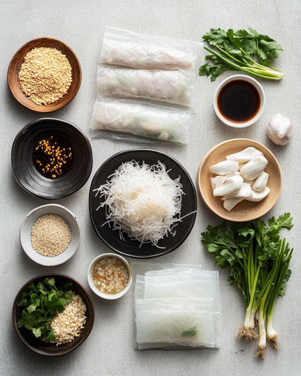 A close-up view of four pan-fried dumplings arranged in a row on a white plate, each dumpling has a golden-brown, crispy top layer with visible small green onion pieces inside the translucent wrappers, showing a hint of the filling beneath; a pair of wooden chopsticks held by a woman's hand gently lifts the front dumpling, while small chopped green onions are scattered around the plate; in the blurred background, white bowls are partially visible on a white marbled surface with soft, neutral tones. photo taken with an iphone --ar 4:5 --v 7