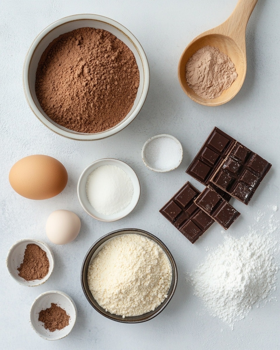 A stack of five round chocolate cookies with deep cracks showing the dark brown inside underneath a thick layer of white powdered sugar on top. The top cookie is broken in half, revealing a soft and moist chocolate texture inside. The cookies are stacked on a white marbled surface, with some powdered sugar scattered around them, and the background is blurred with more cookies visible. photo taken with an iphone --ar 4:5 --v 7