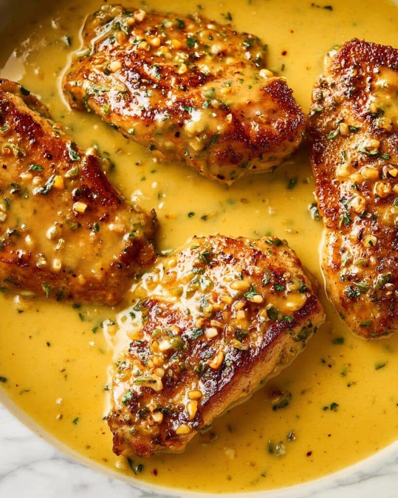Rosemary Garlic Butter Pork Chops Recipe