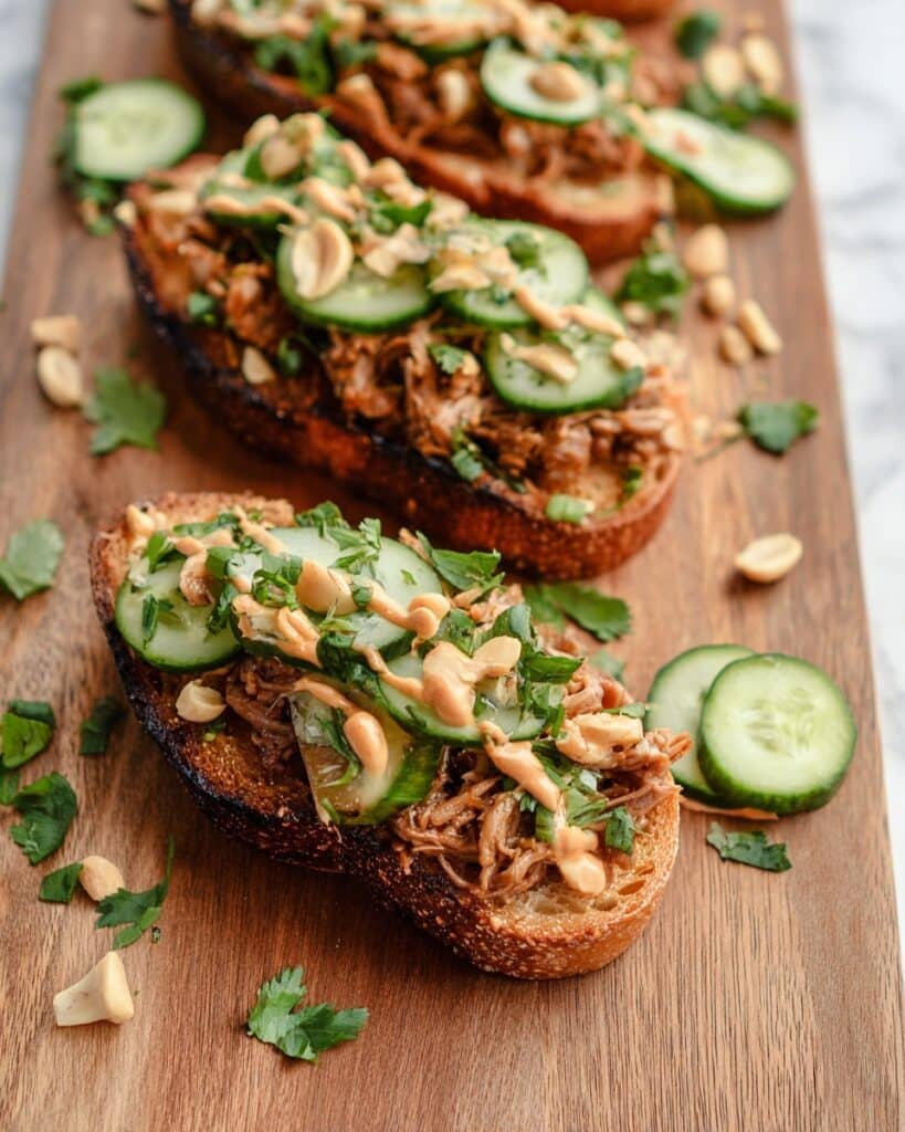 Thai Chicken Sandwiches with Hoisin, Peanuts, and Fresh Herbs Recipe