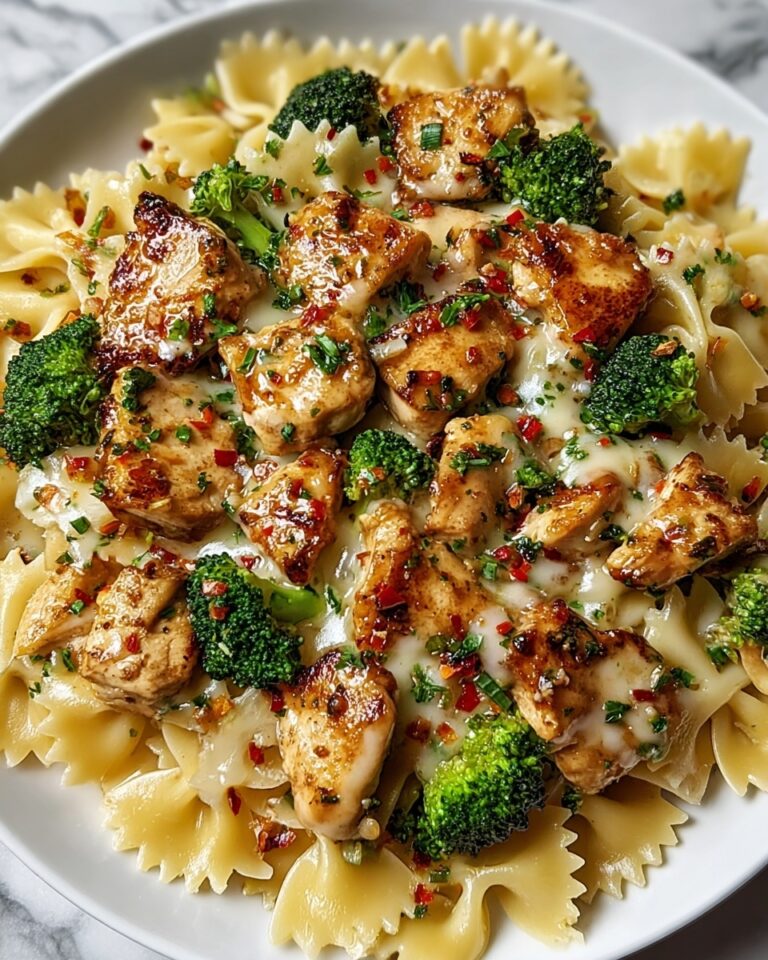 Cowboy Butter Lemon Bowtie Chicken with Broccoli Recipe