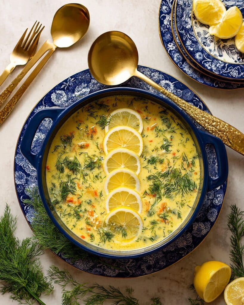 Avgolemono (Greek Chicken Pasta Soup) Recipe