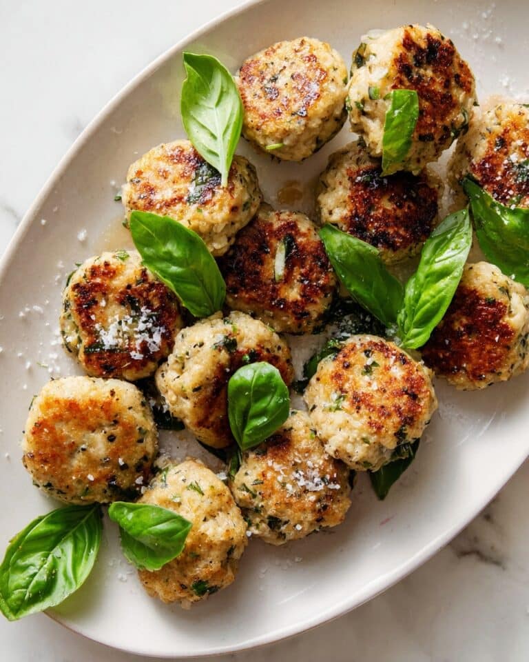 Baked Basil Chicken Meatballs Recipe
