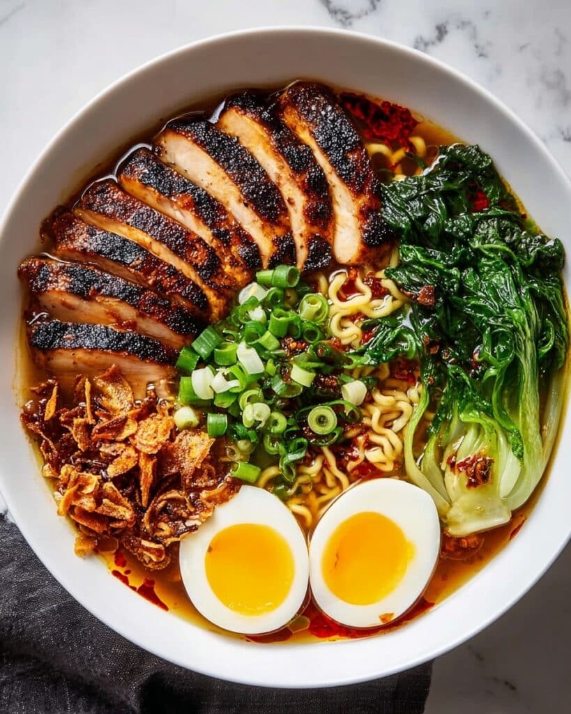 Creamy Garlic Chicken Ramen Recipe