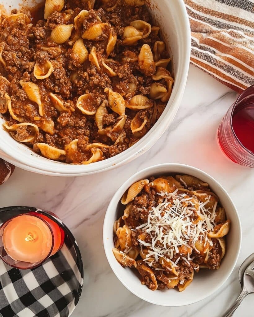 Easy Creamy One Pot Beef and Shells Recipe