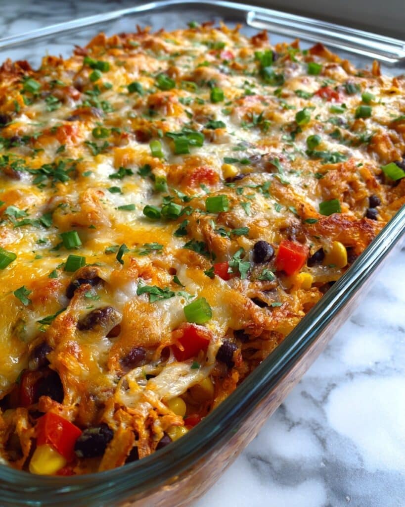 Easy Chicken Burrito Casserole Recipe