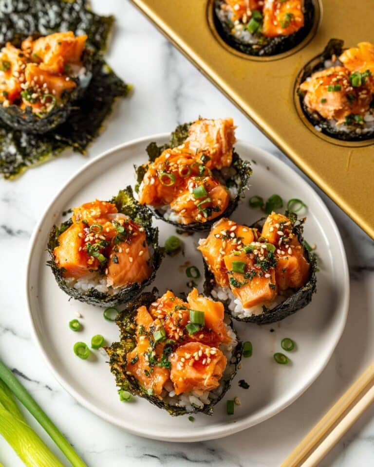 Easy Baked Salmon Sushi Cups (Viral Recipe) Recipe