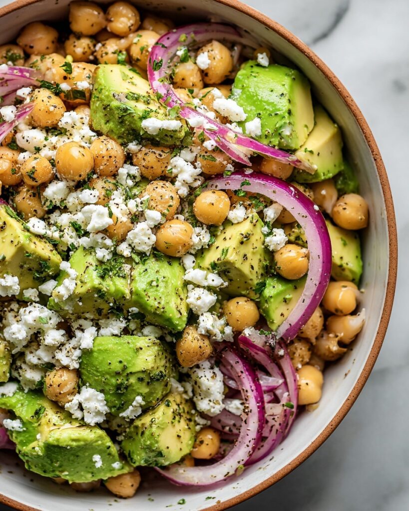 Chickpea Feta Avocado Salad Recipe