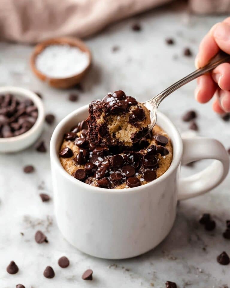 Chocolate Chip Cookie Mug Cake Recipe