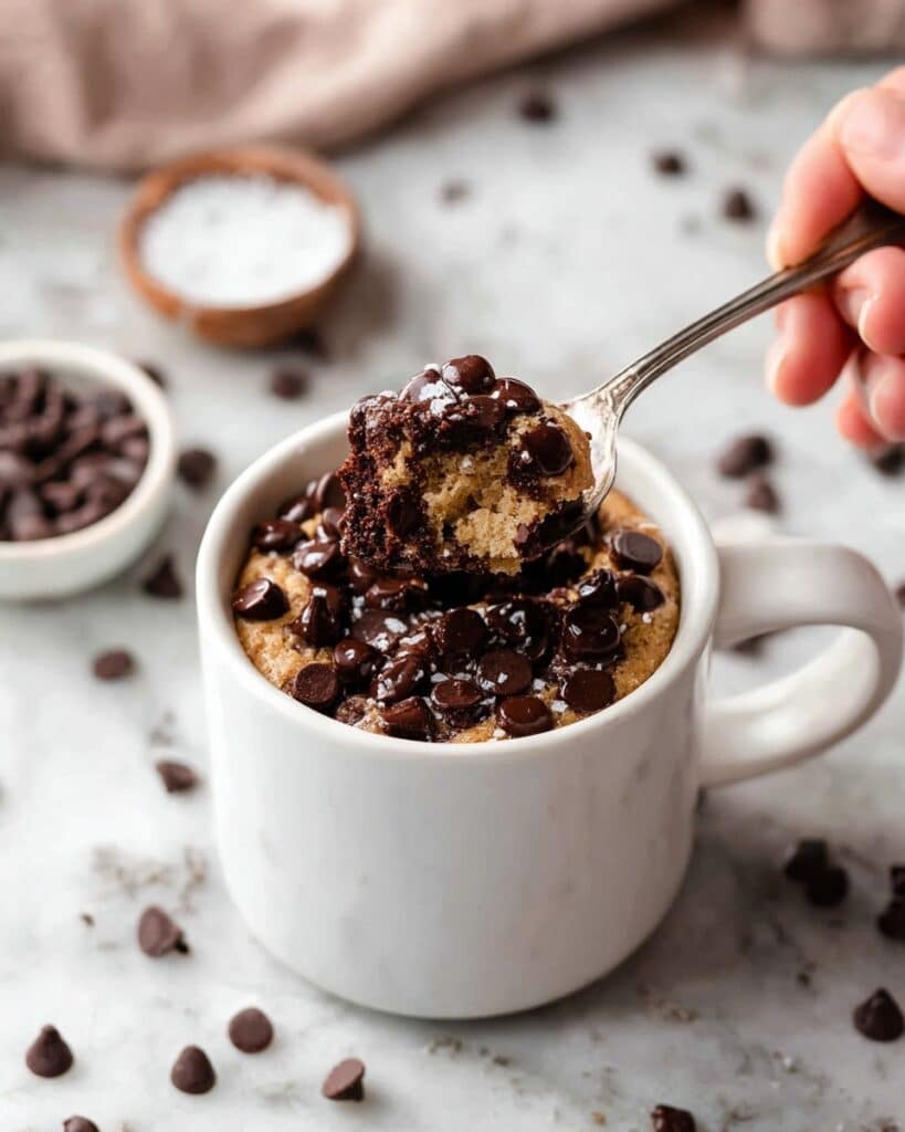 Chocolate Chip Cookie Mug Cake Recipe