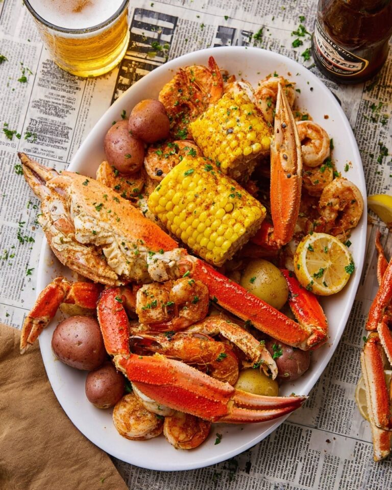 Cajun Seafood Boil with Garlic Butter Sauce Recipe