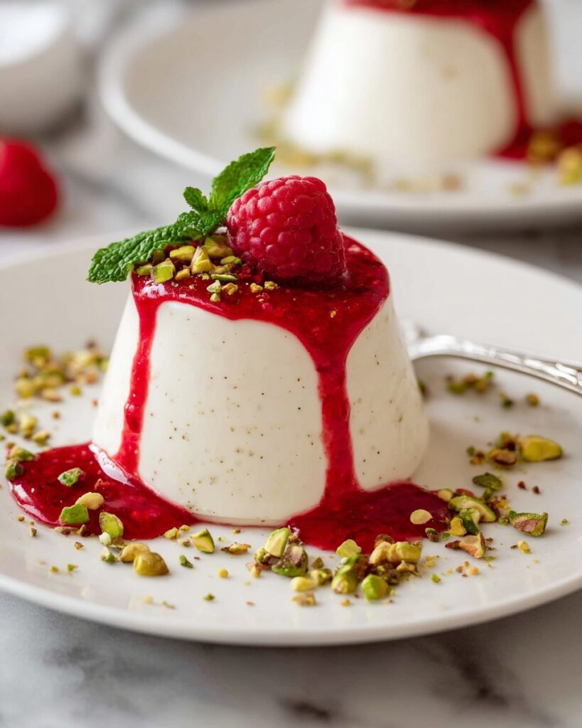 Raspberry Vanilla Panna Cotta with Raspberry Coulis Recipe
