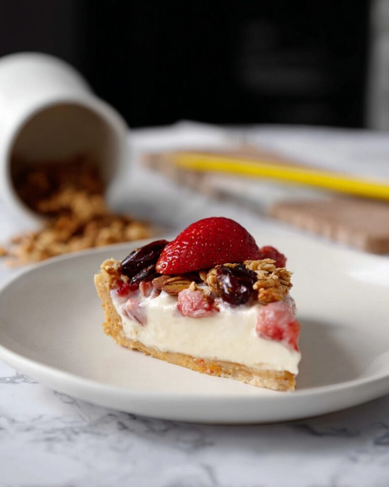 Cottage Cheese Cheesecake with Granola and Strawberry Topping Recipe