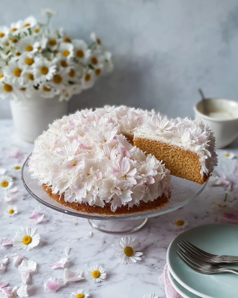 Rose Water Pistachio Cake with Cream Cheese Icing and Rose Petal Decoration Recipe