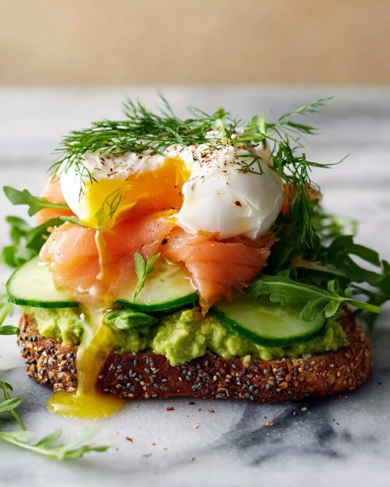 Smoked Salmon Avocado Bagel with Poached Egg and Hot Honey Recipe
