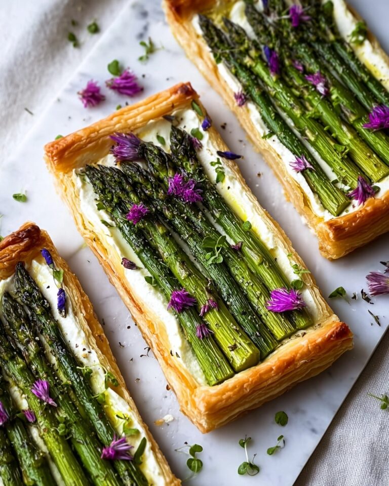 Asparagus Tart with Cream Cheese and Herbs Recipe
