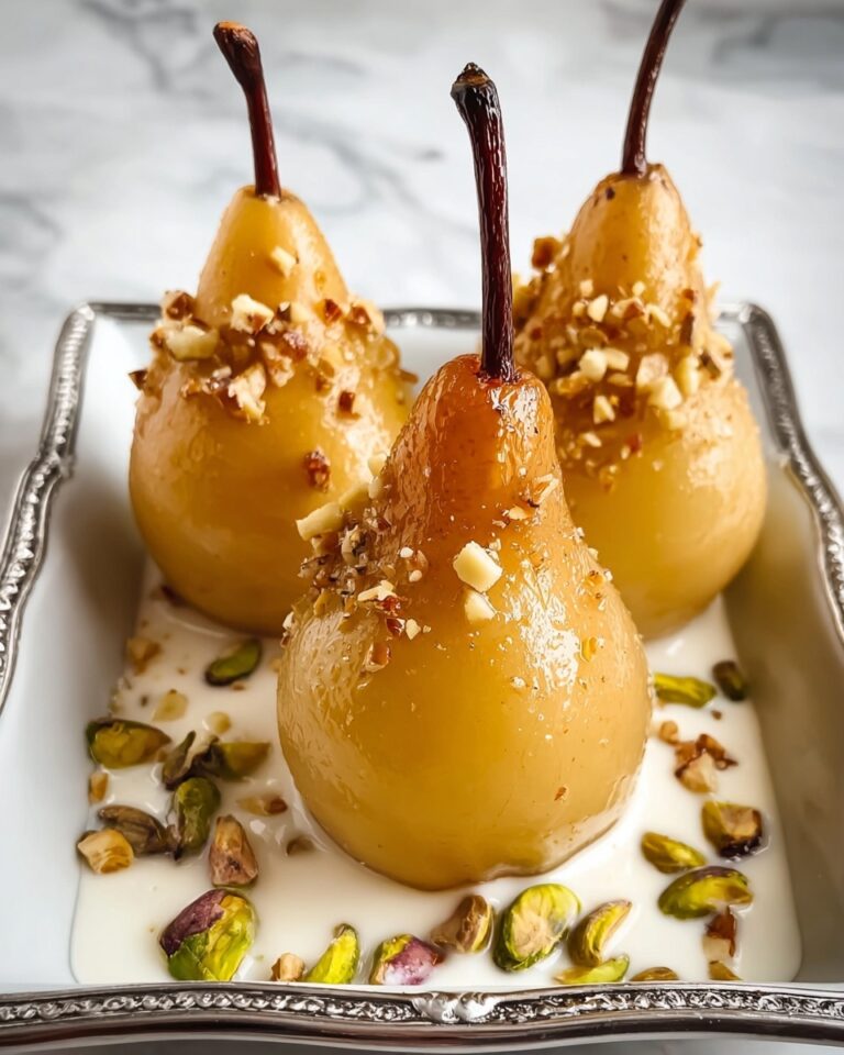 Honey Spice Poached Pears with Yogurt and Nuts Recipe