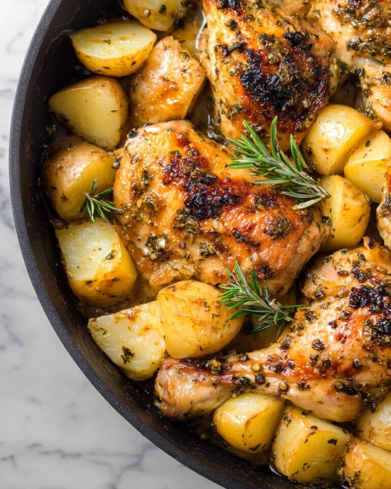 Baked Garlic Parmesan Chicken and Potatoes Recipe