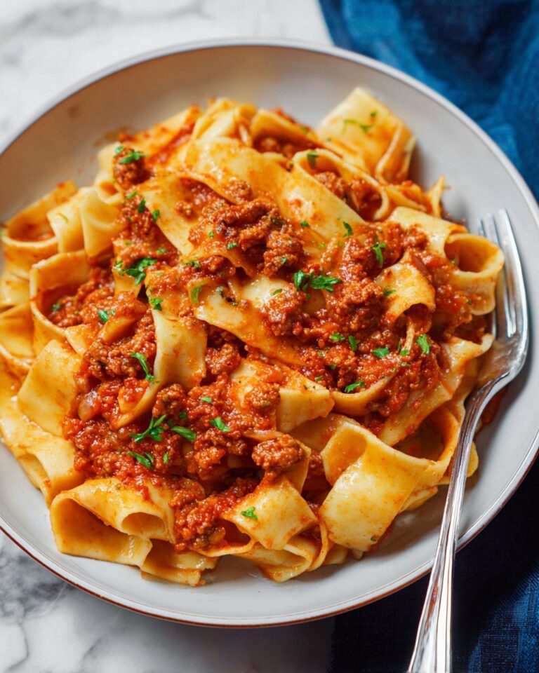 Classic Bolognese Sauce with Ground Beef and Tomatoes Recipe