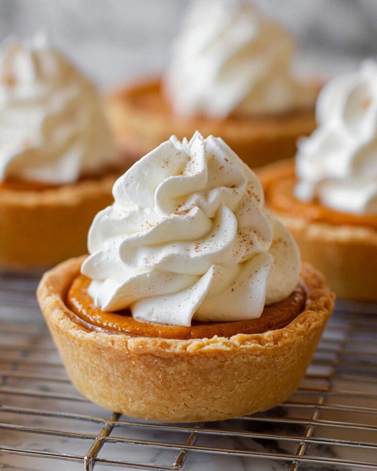 Mini Pumpkin Pies with Whipped Cream Recipe