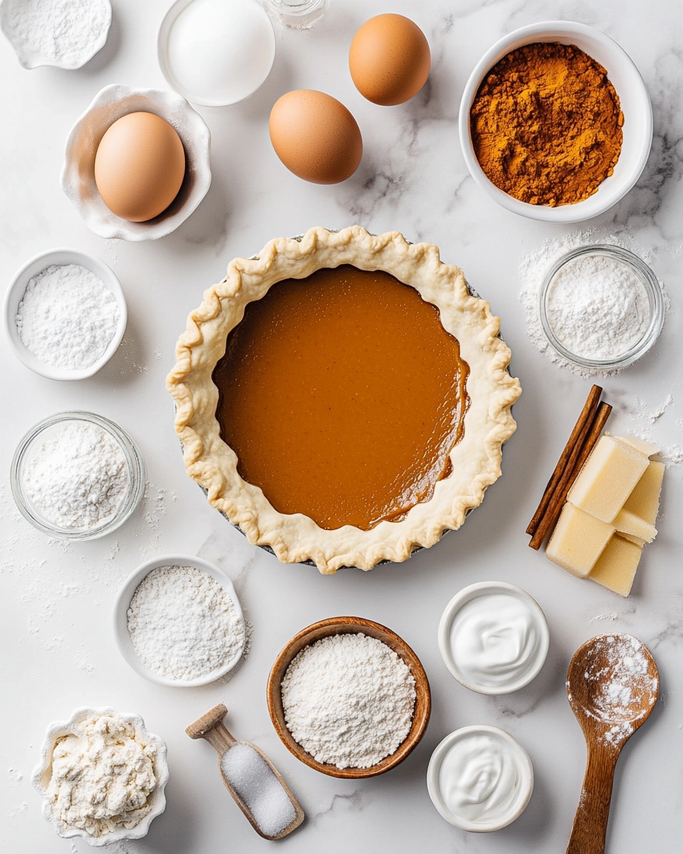 A close-up view of a pumpkin pie slice showing two layers: the thick bottom layer is a smooth, orange pumpkin filling with a slightly textured surface, and the top layer is a generous swirl of white whipped cream with soft peaks sprinkled lightly with brown cinnamon powder; the pie crust is light golden and flaky, holding the filling neatly in a curved shape; the slice rests on a metal cooling rack with a white marbled surface faintly visible in the background, with out-of-focus similar slices in the background photo taken with an iphone --ar 4:5 --v 7