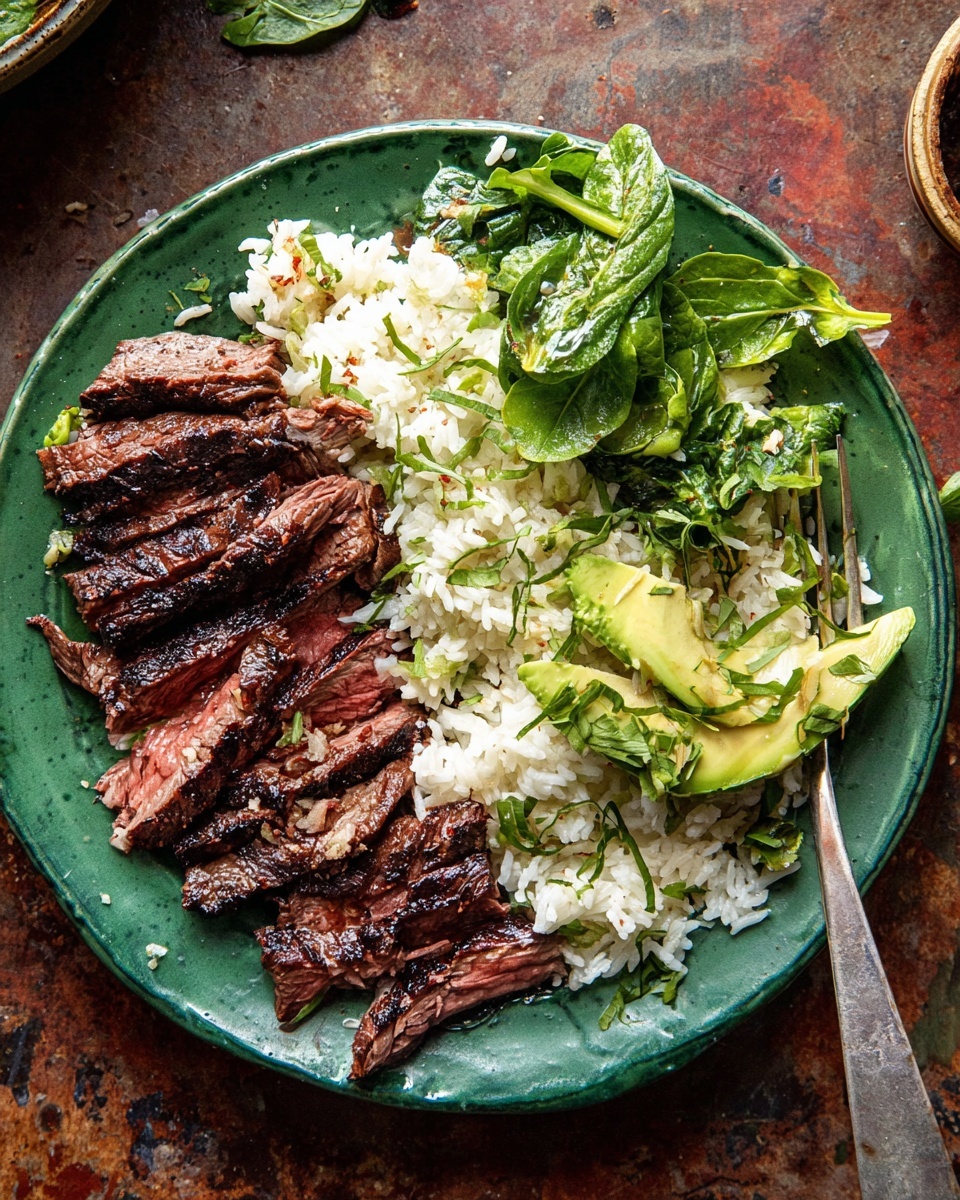 Honey Garlic Butter One-Skillet Steak and Rice Recipe